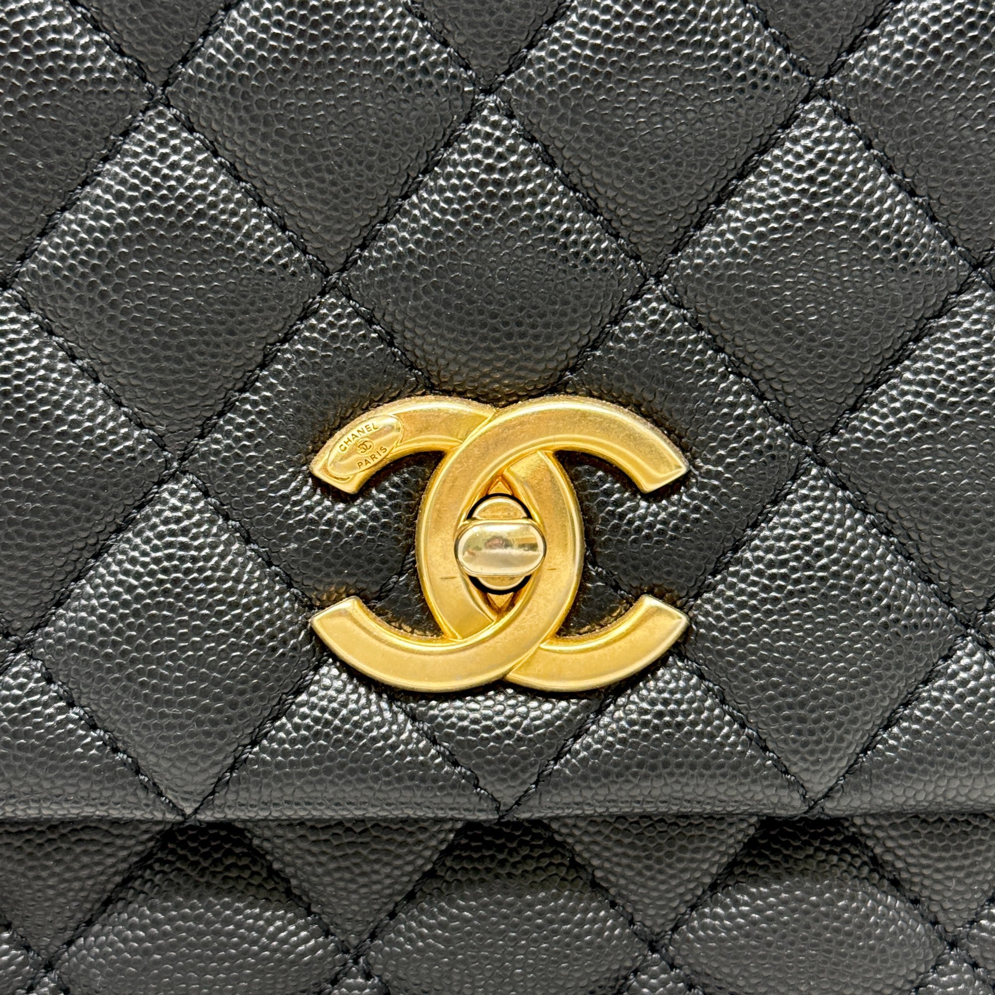 Chanel Black Medium Coco Handle Bag - Luxury Designer Handbag for Women | Perfect for Work, Evening Events & Everyday Use