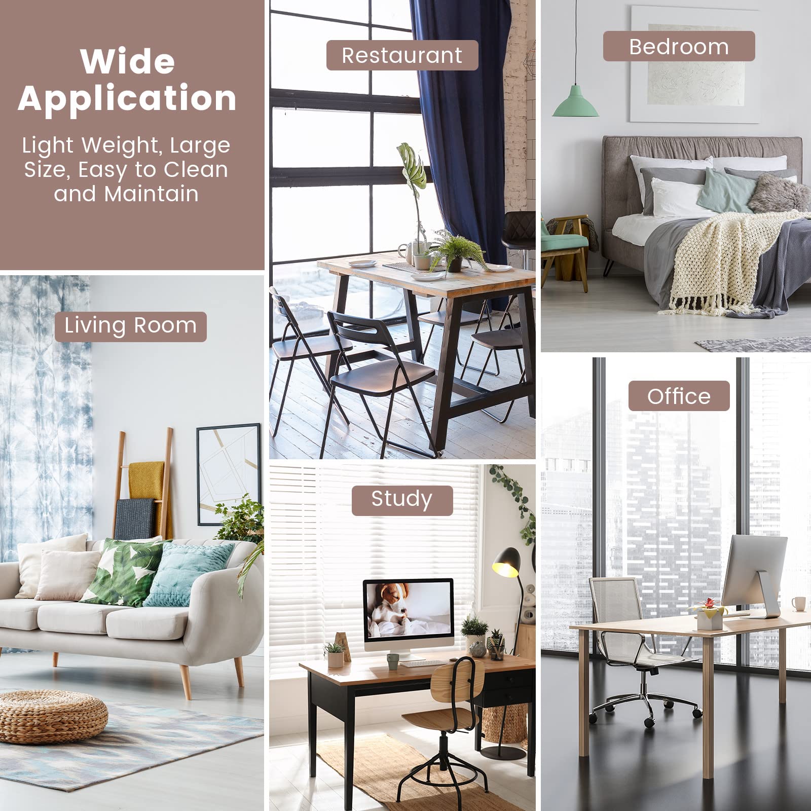 6 Panel Room Divider with Wheels - 5.6Ft Tall Portable Folding Privacy Screen, Freestanding Fabric Partition for Office, Studio, Home & Event Spaces - Durable Wear-Resistant White Room Separator (6-Panel) - Perfect for Creating Private Spaces, Dividing Rooms, and Enhancing Workspace Privacy