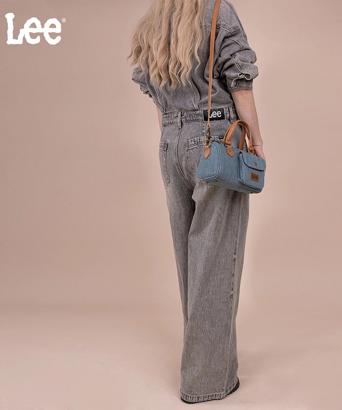 LEE Denim Canvas Barrel Satchel Top Handle Crossbody Bag for Women - Stylish Shoulder Purse for Work, Travel & Everyday Use
