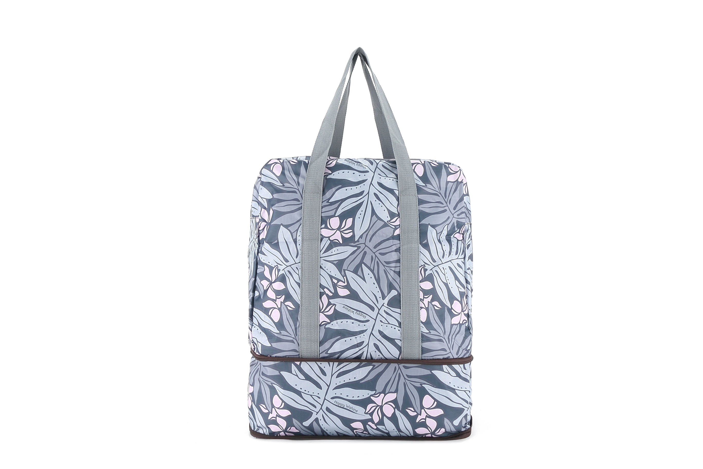 Foldable Duffle Bag for Travel & Gym - Water-Resistant Sophie Laua'e Grey Carry-On Luggage for Men & Women | Perfect for Weekend Getaways, Sports & Workout Gear Storage