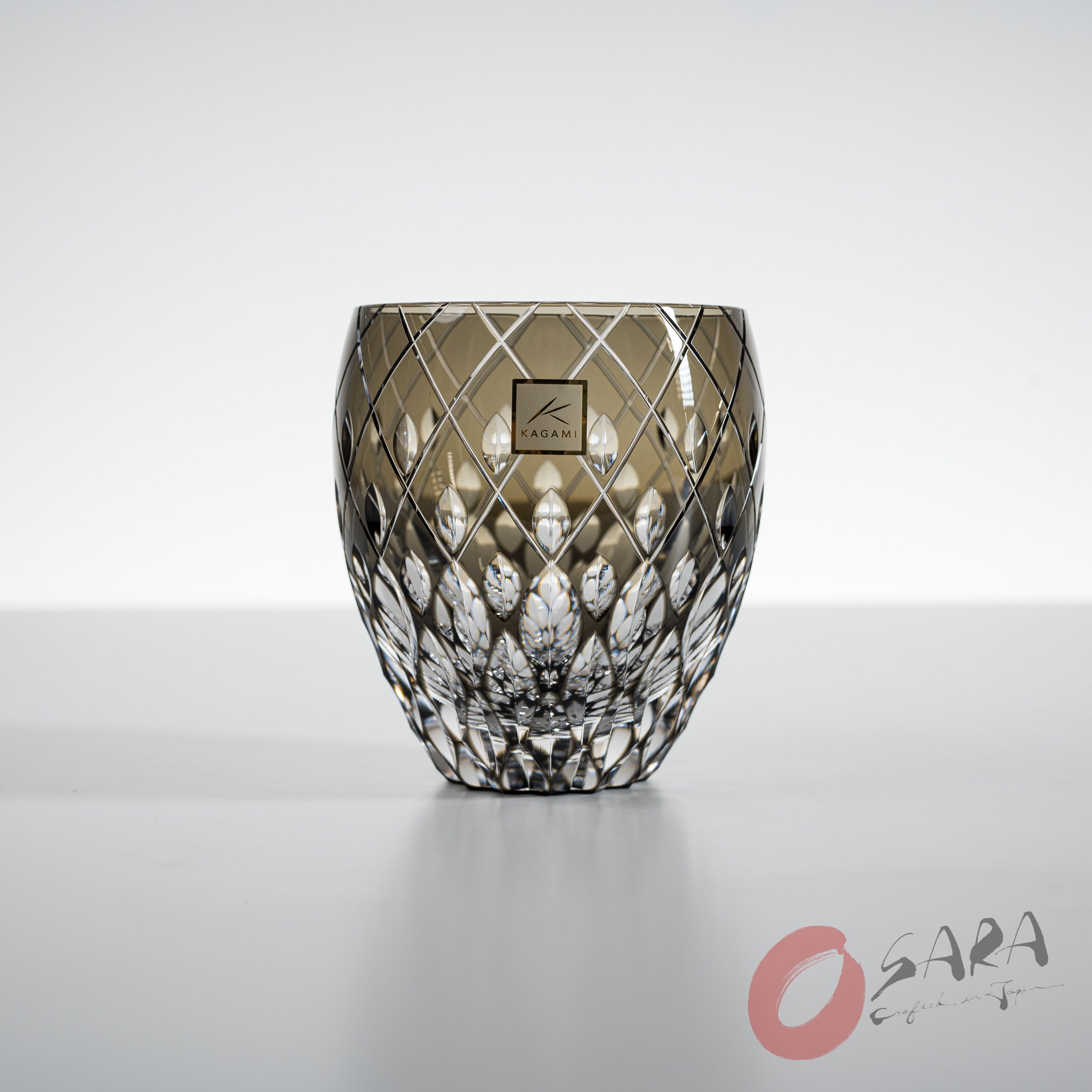KAGAMI Crystal Multilayer Colored Round Whiskey Glass Set - Elegant Cocktail & Scotch Drinking Glasses for Home Bar, Gift & Special Occasions