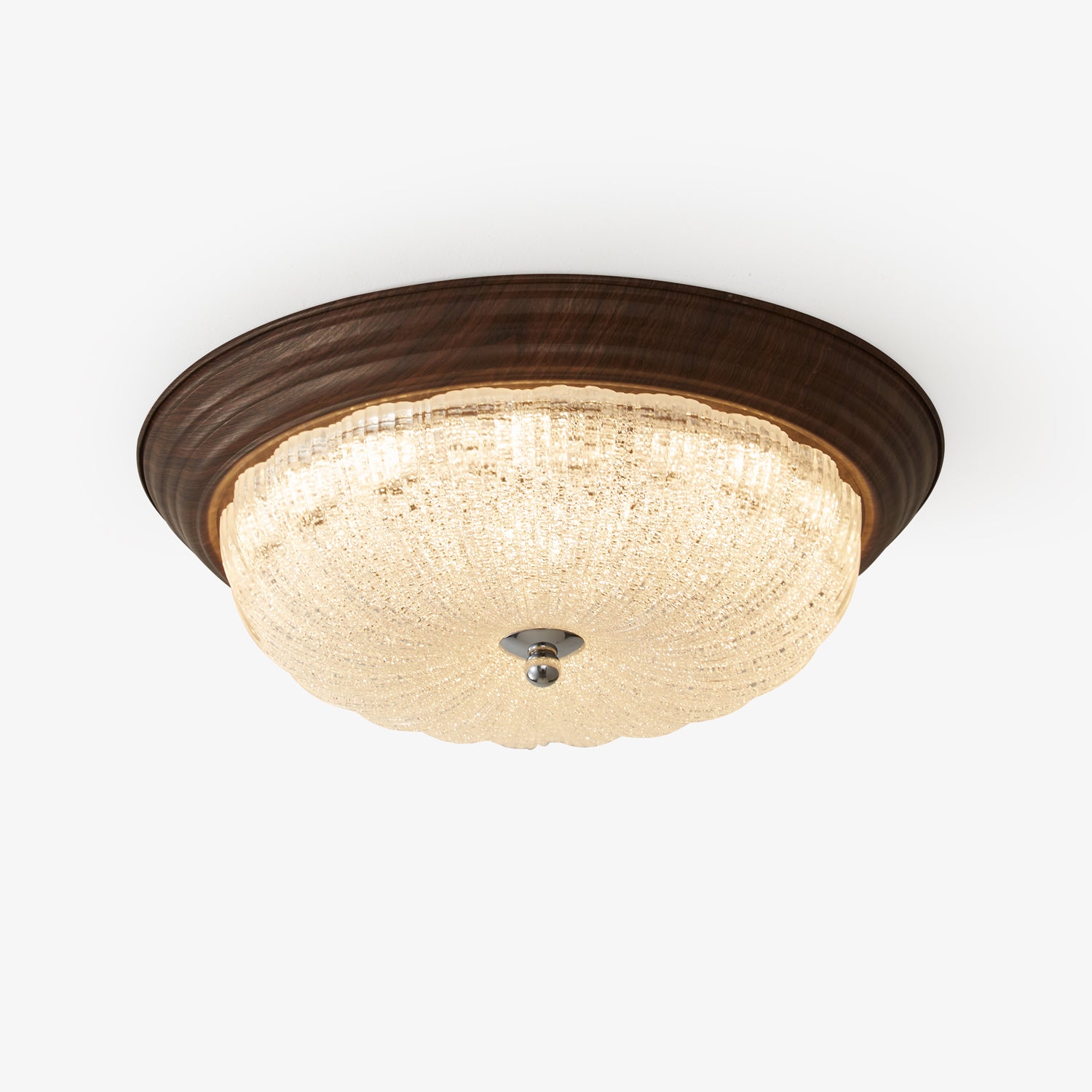 Celestia Modern Walnut Wood Ceiling Light Fixture - Elegant Dining Room & Bedroom Lighting for Home Decor