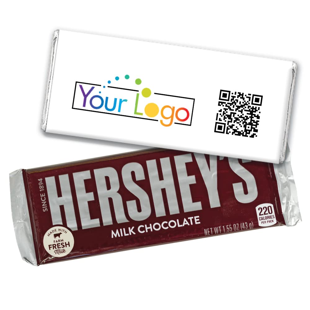 Custom Logo & QR Code Chocolate Bars - 100 Pack Bulk Promotional Candy for Events, Branding & Giveaways - Perfect for Trade Shows, Corporate Gifts & Marketing Campaigns
