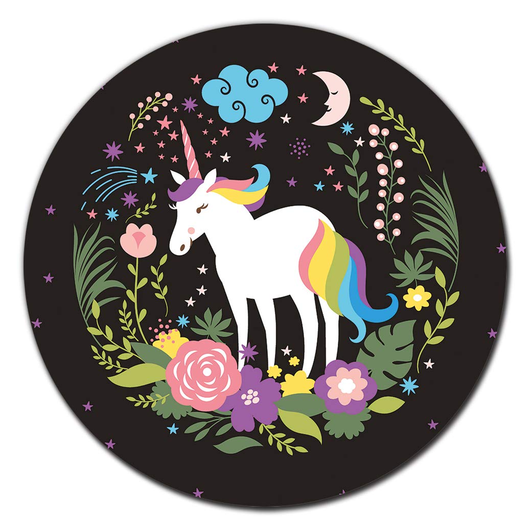 SuoLong 20% Larger Unicorn Mouse Pad for Girls - Cute Personalized Gaming Mousepad (8.7x8.7 Inch) - Perfect Desk Accessory for Office, Gaming & Home Decor