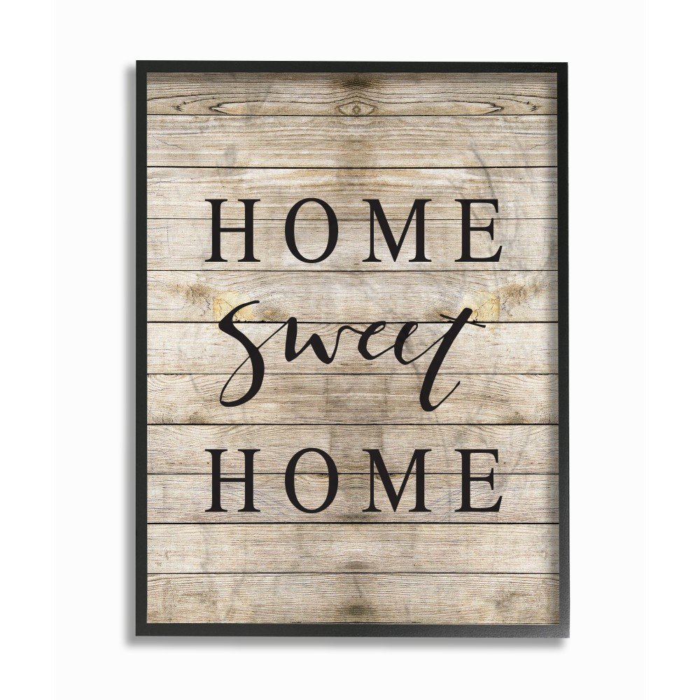 Sweet Home Family Typography Framed Wall Art - 16x20 Multi-Color Modern Home Décor for Living Room, Bedroom & Office | Stupell Home Décor Collection