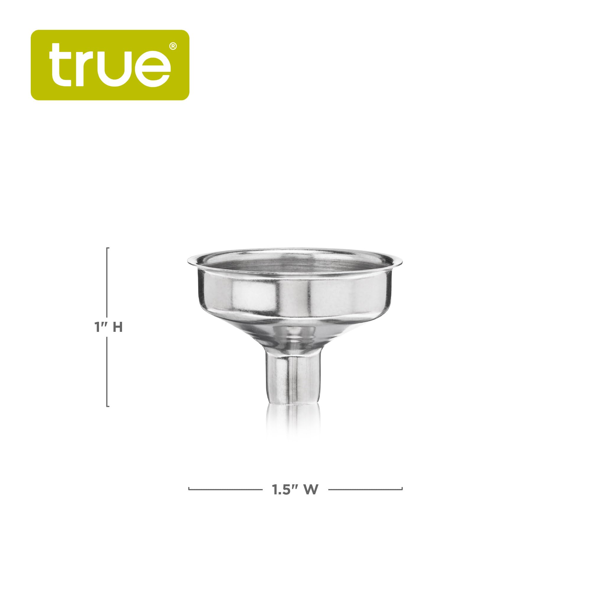 True Oracle Flask Funnel - Premium Stainless Steel Small Funnel for Flasks, Bottles & Liquids | Dishwasher Safe | Perfect for Home Bar, Kitchen, Lab & Outdoor Use (Set of 1)