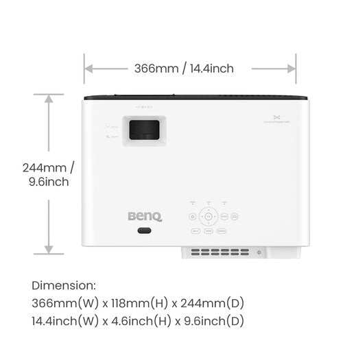 BenQ X500i 2200 Lumen 4K UHD Short Throw LED DLP Smart Gaming Projector - Perfect for Home Theater, Console Gaming & Movie Nights