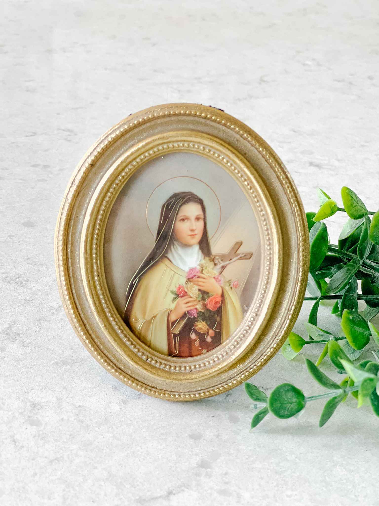 St. Therese of Lisieux Framed Religious Art Print - Perfect for Home Chapel Decor, Catholic Gifts & Spiritual Inspiration