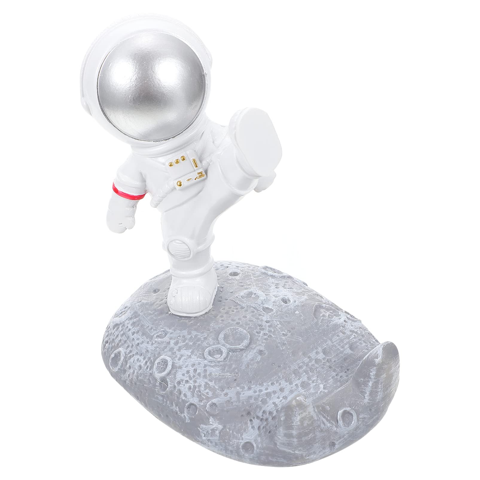 FOMIYES Astronaut Phone Stand - Resin Tablet & Cell Phone Holder, Desk Decor, Cartoon Astronaut Sculpture for iPhone & Android | Perfect for Office, Home, Gaming Setup & Space-Themed Room Decor