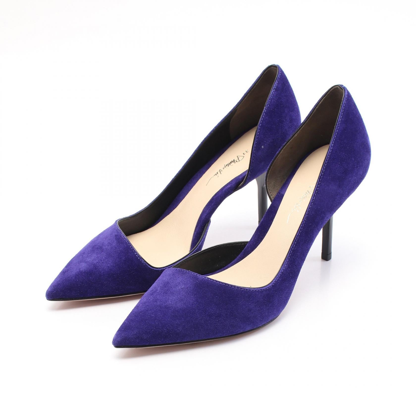 3.1 Phillip Lim Women's Suede Pumps Shoes - SHP6 T040CFU, Elegant Pointed Toe Heels for Office, Party & Special Occasions