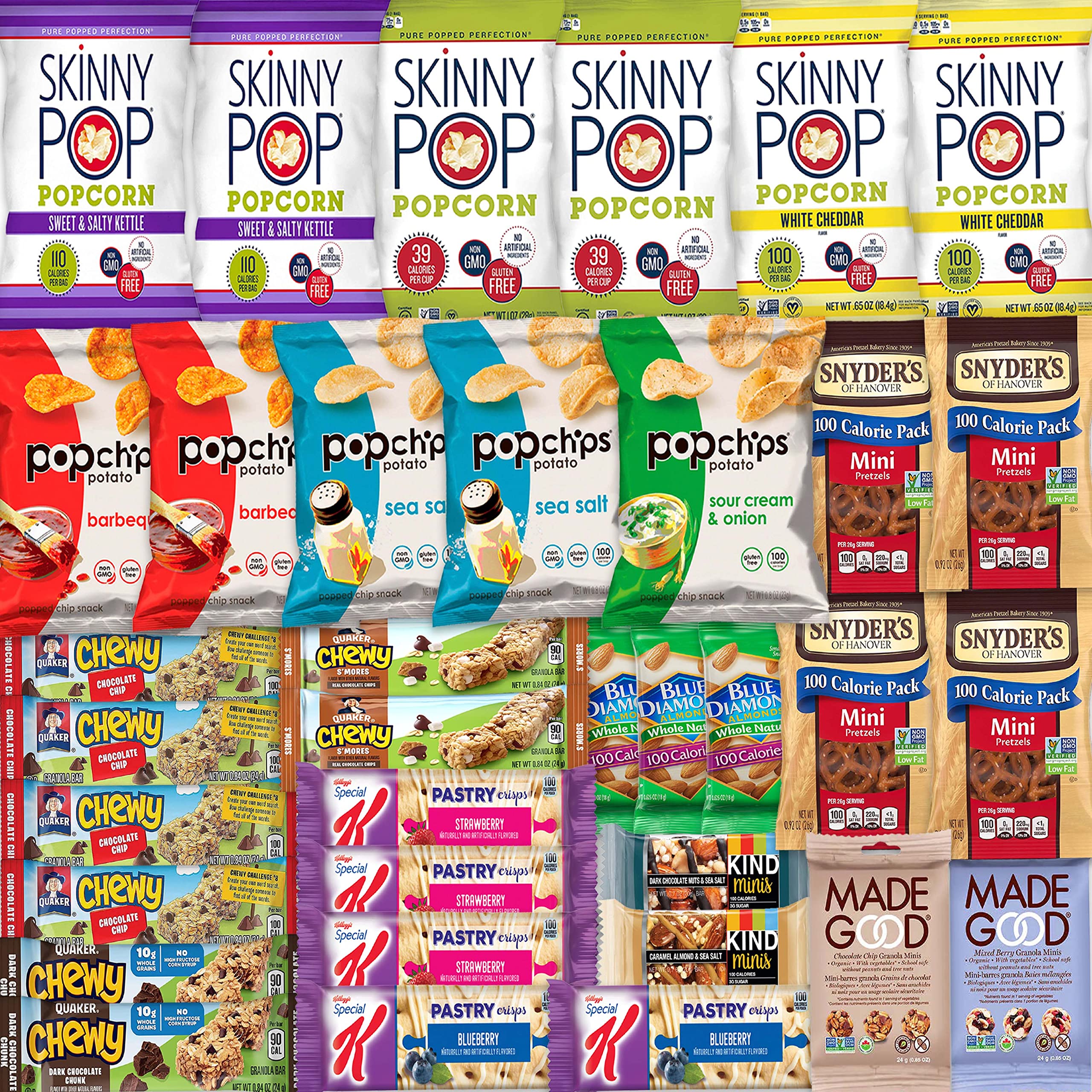 Low Calorie Healthy Snacks for Adults & Kids - 100 Calorie Pack (35 Count) | Perfect for Weight Loss, School Lunches & On-the-Go Snacking