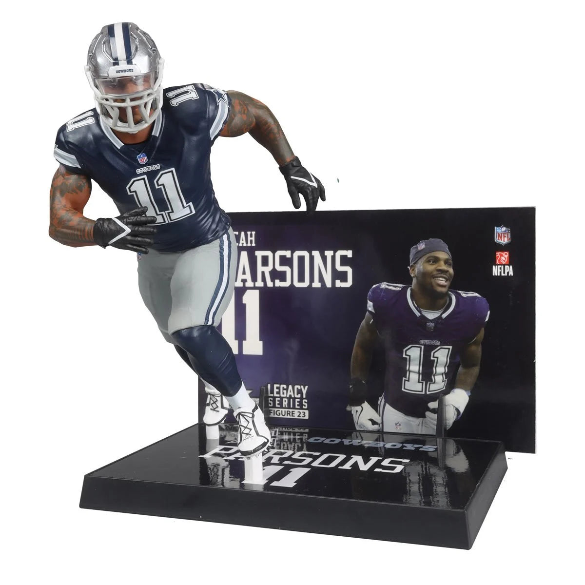 Micah Parsons Navy Jersey Dallas Cowboys NFL SportsPicks 2024 Posed Action Figure - Perfect for Game Day Decor, Sports Memorabilia Collection & Cowboys Fan Gifts