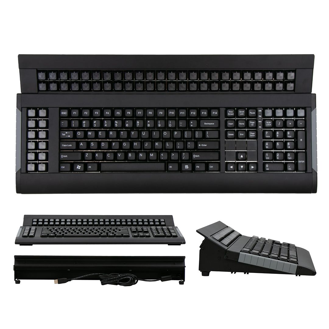 XBE 5016 Control Room Keyboard - Professional USB Keyboard for Broadcast & Studio Use - Perfect for Video Editing, Live Streaming & Audio Production