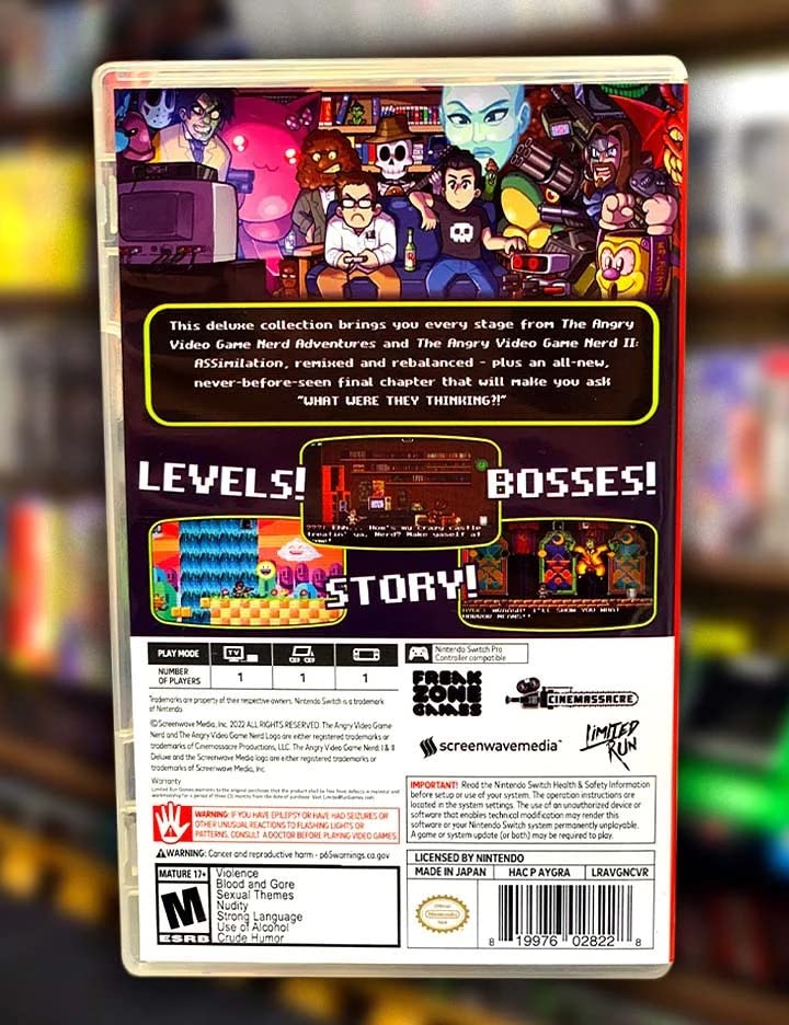 Angry Video Game Nerd I & II Deluxe Edition for Nintendo Switch - Retro Gaming Collection, Classic Game Reviews - Perfect for Nostalgic Gamers & Collectors