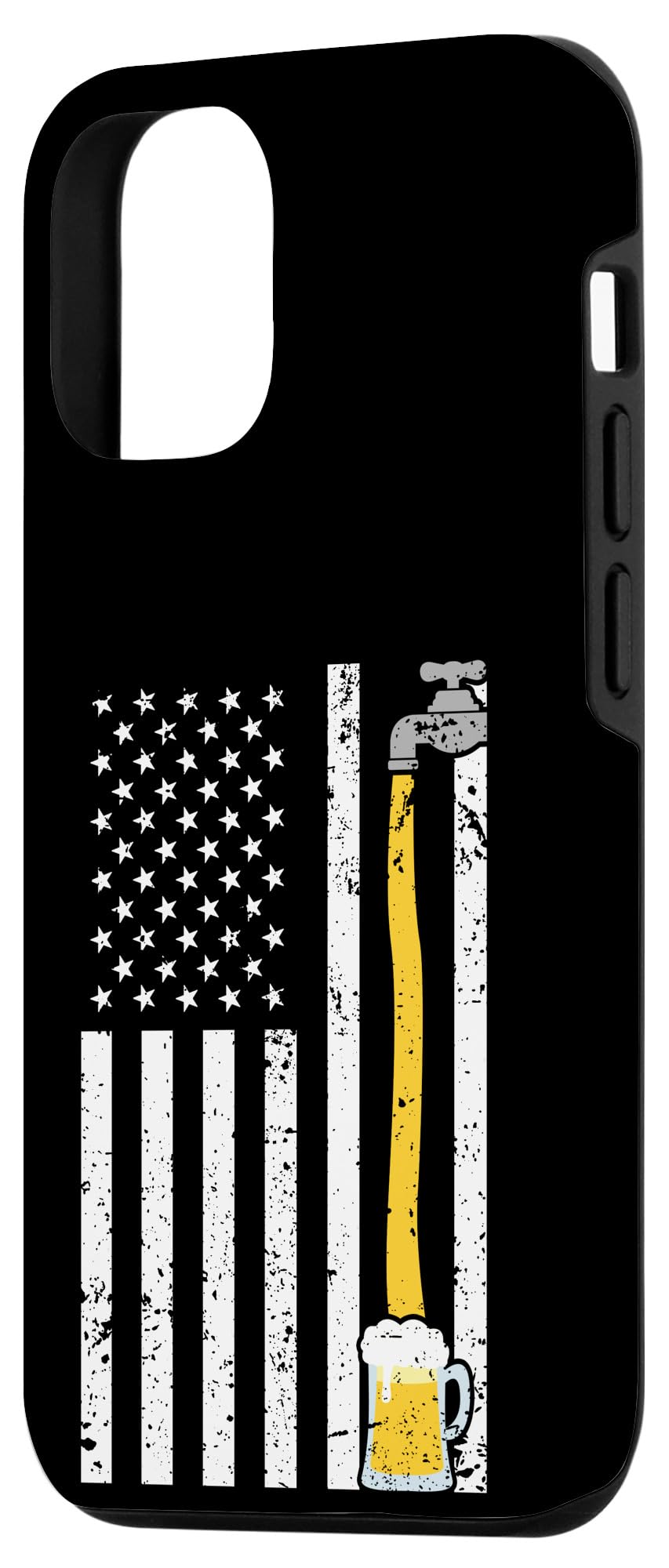 iPhone 12/12 Pro Case - American Flag Craft Beer Design - Durable Protective Cover for Brewery Lovers - Perfect for Pubs, Bars & Beer Enthusiasts