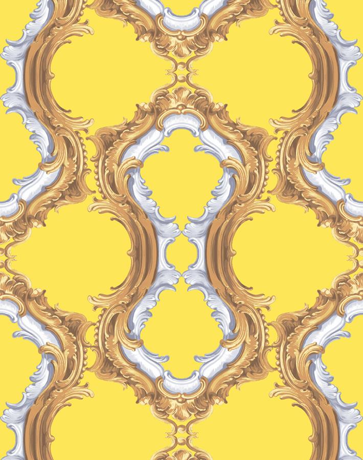 Louie Whoey Daffodil Wallpaper by Wallshoppe - Floral Peel and Stick Wallpaper for Bedroom, Living Room & Nursery Decor