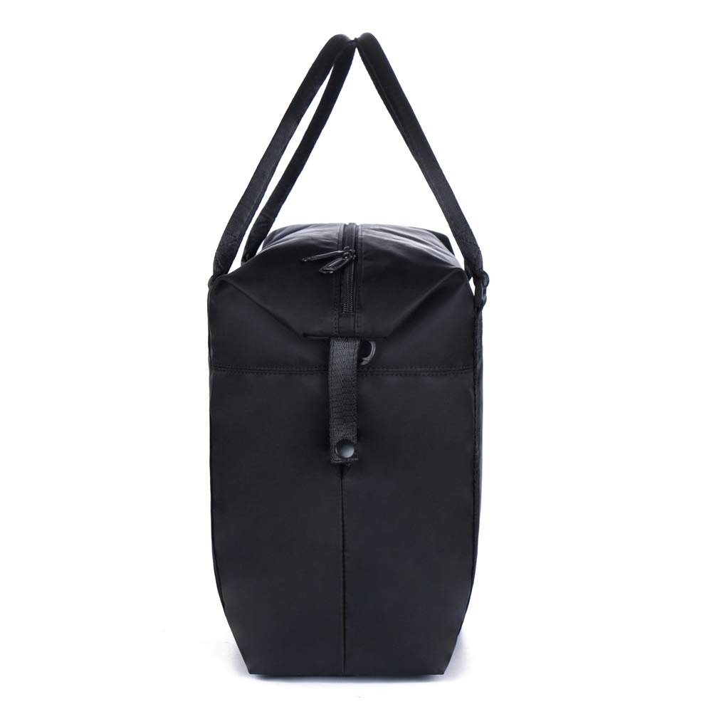 Unisex Large Travel Weekender Bag - Durable Overnight Duffle & Gym Tote with Trolley Handle (Black) - Perfect for Business Trips, Gym Workouts & Weekend Getaways