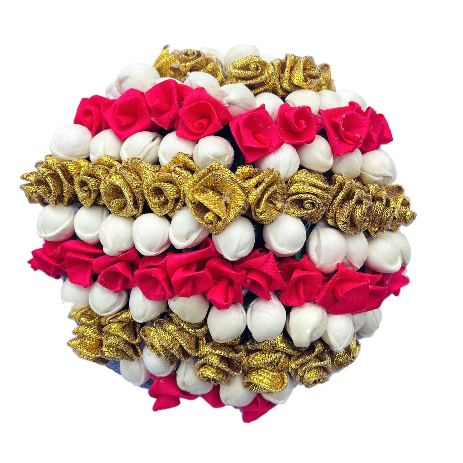 Maahal Artificial Flower Juda Gajra Bun Hair Accessories for Women & Girls - Pack of 1 | Perfect for Weddings, Parties & Traditional Indian Hairstyles