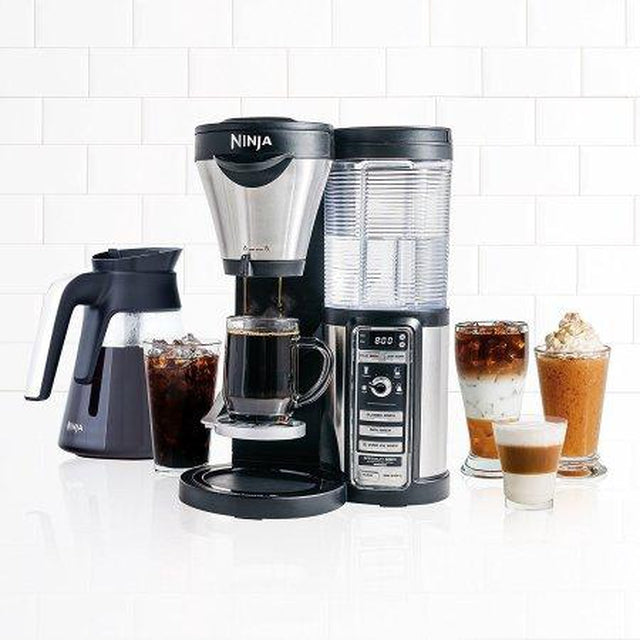 Ninja Coffee Bar Auto iQ Brewer with Glass Carafe (CF080) - Programmable Coffee Maker for Home & Office, Perfect for Morning Brews & Entertaining Guests