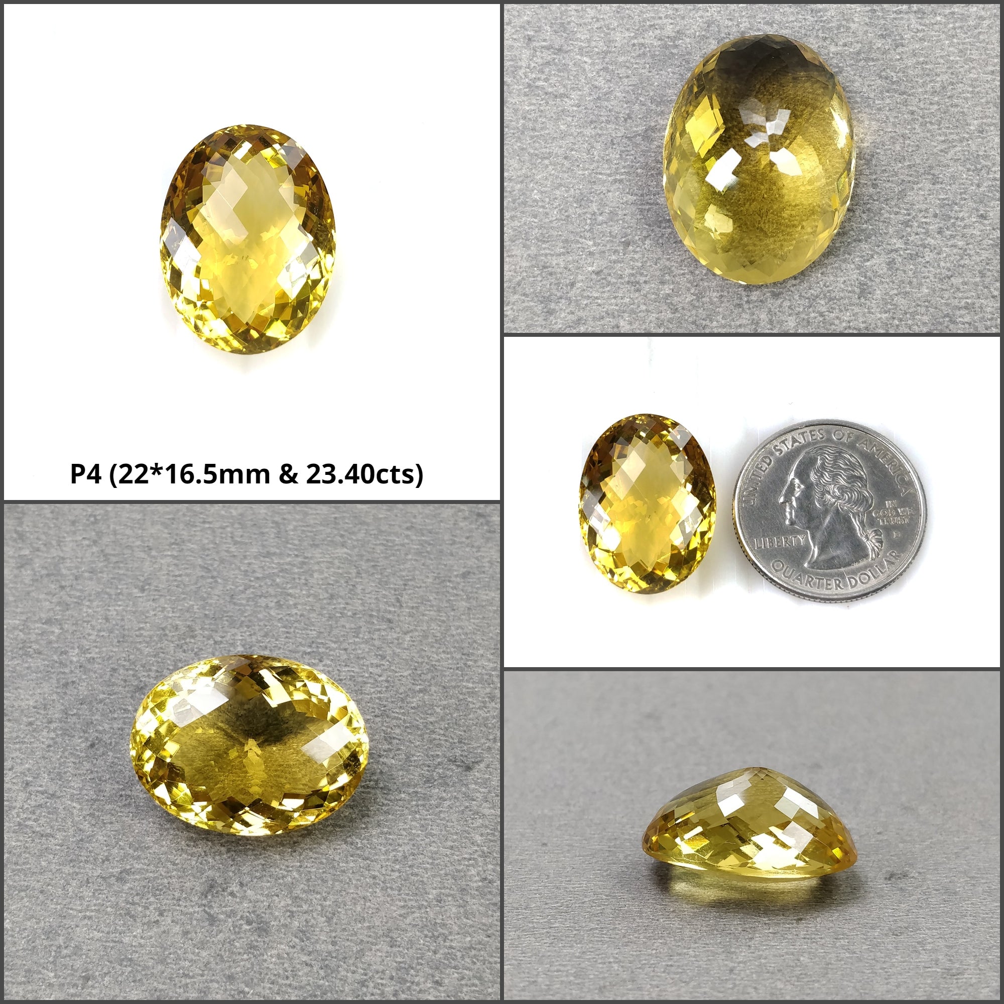 Natural Untreated Yellow Citrine Gemstone - Checker Cut Cushion & Oval Shape for Jewelry Making & Healing Crystals | Perfect for Rings, Necklaces & Energy Work