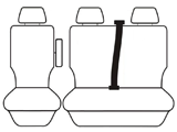 Custom Canvas Front Seat Covers for Renault Trafic X82 (2015+) - Charcoal Gray OUT7188CHA | Durable & Perfect Fit for SWB/LWB 66kW/85kW Models | Ideal for Work Vans, Delivery Drivers & Fleet Vehicles