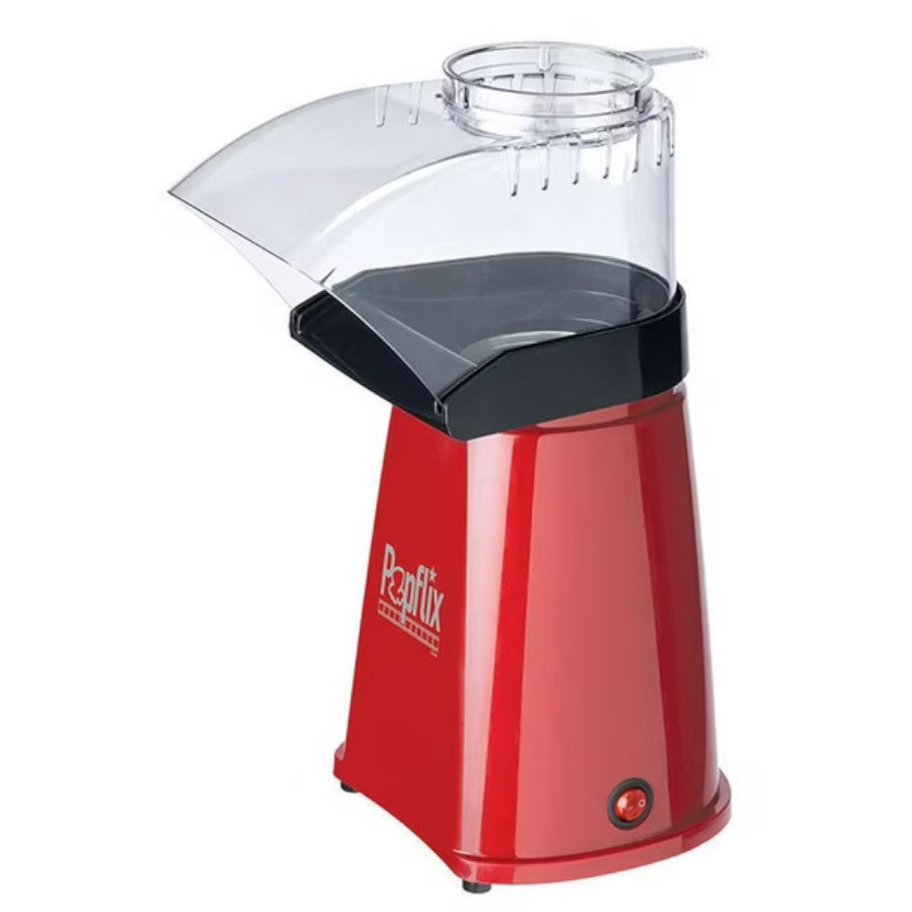 POPFLIX PF 2978CMR Hot Air Popcorn Maker Machine - Healthy, Oil-Free, Fast Popcorn Popper for Home Theater, Movie Nights & Family Snacks