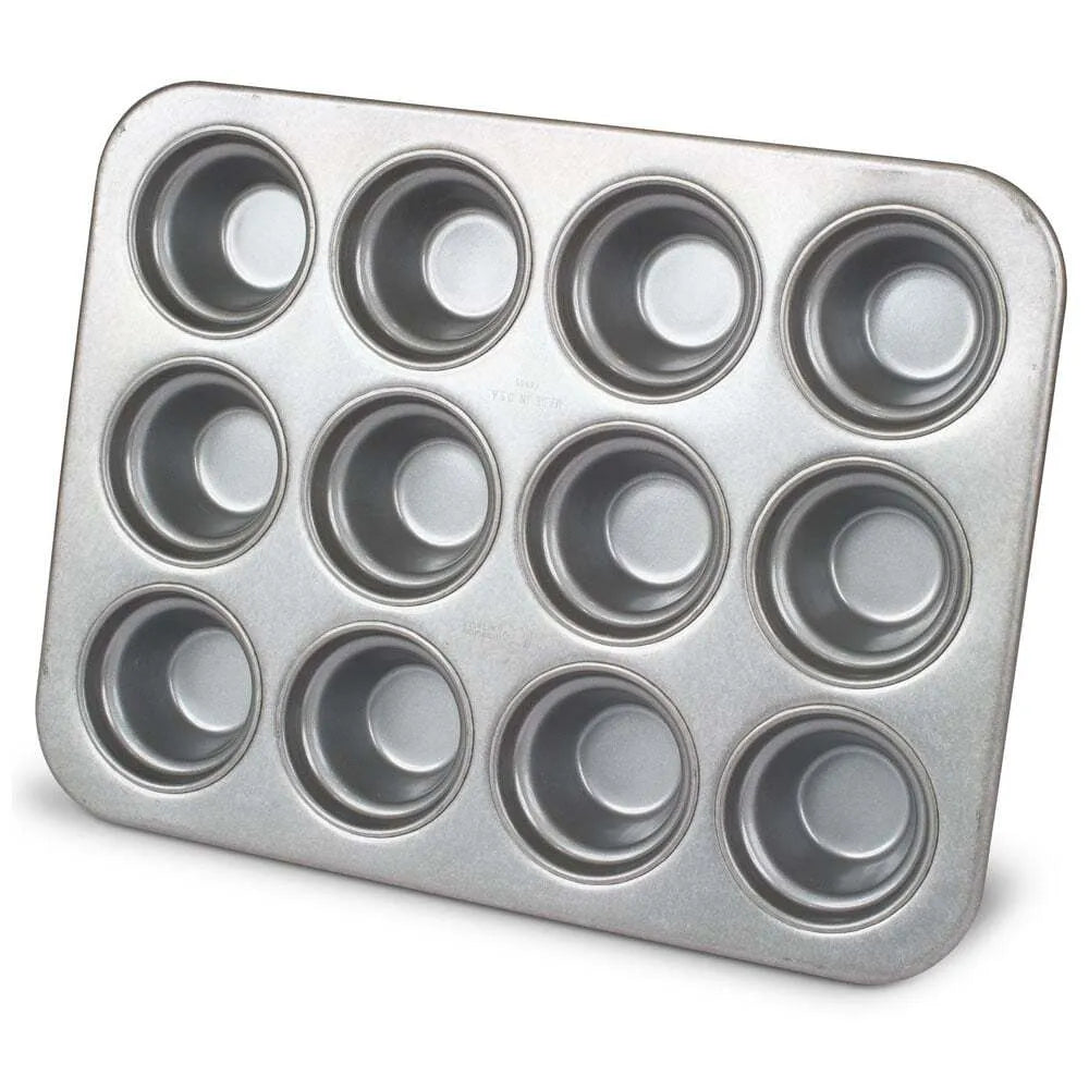Premium 12-Cup Crown Muffin Mold - Non-Stick Baking Pan for Cupcakes, Muffins & Mini Pies | Perfect for Home Baking, Party Treats & Holiday Desserts