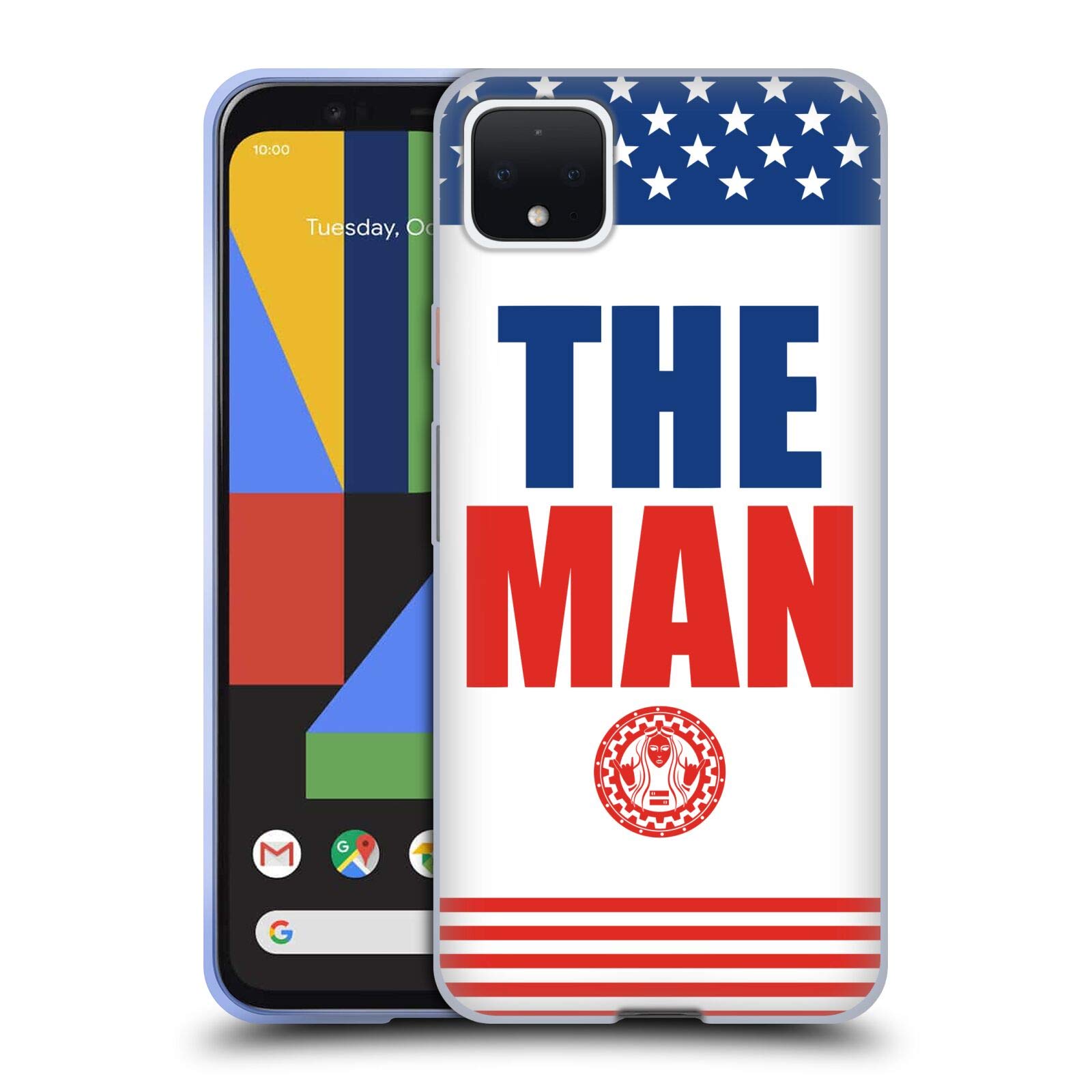 WWE Becky Lynch The Man Soft Gel Case for Google Pixel 4 XL - Patriotic US Flag Design for WWE Fans