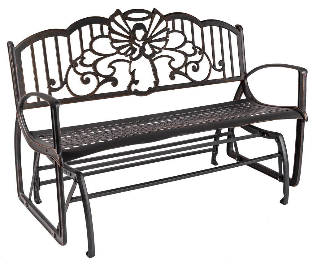 Outdoor Angel Glider Bench - Durable Weather-Resistant Patio Swing for Garden, Porch, and Backyard Relaxation