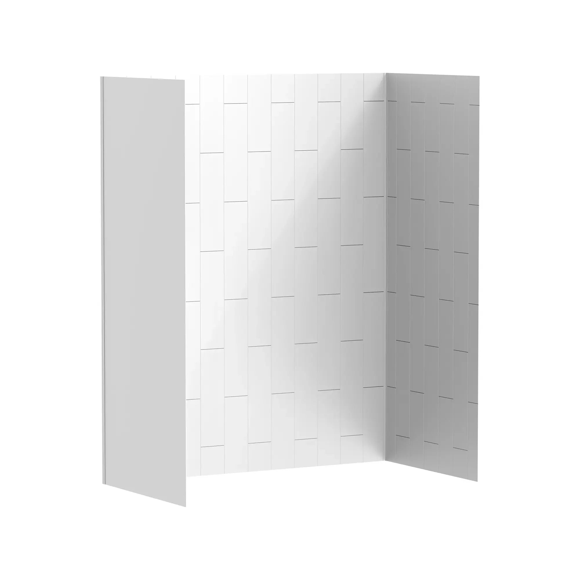 60 x 32 x 72 Inch Vertical Tile Bath Wall Set - Waterproof Shower Panel System for Modern Bathroom Renovation | Perfect for Home Spa, Luxury Bath & Shower Area Upgrade