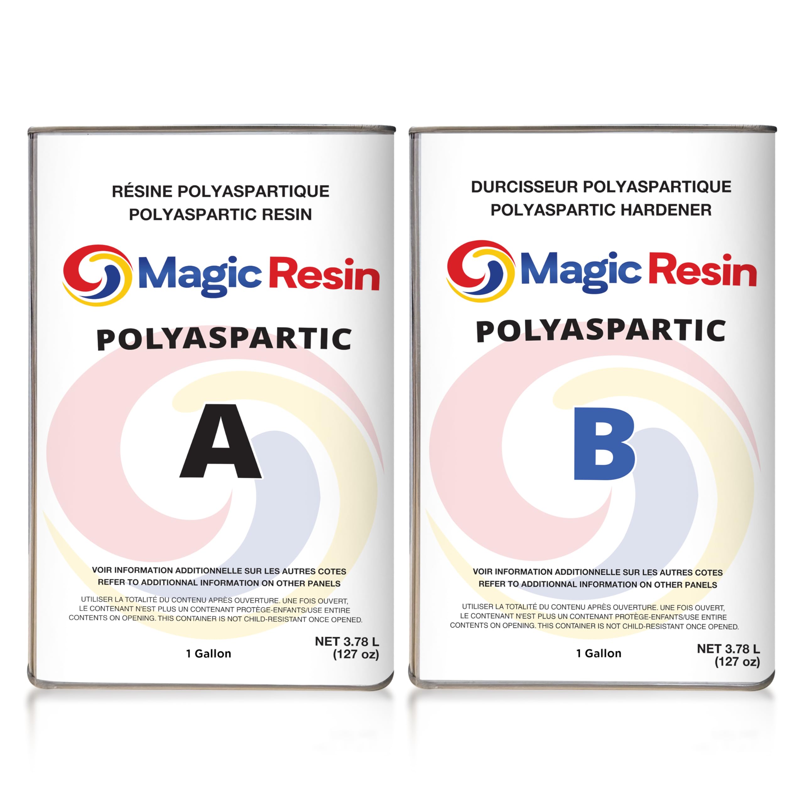 Premium Polyaspartic Aliphatic Polyurea Floor Coating System - 2 Gallon Clear UV-Resistant Magic Resin | Ultra Durable, Chemical & Abrasion Resistant | Ideal for Garage Floors, Basements & Commercial Spaces