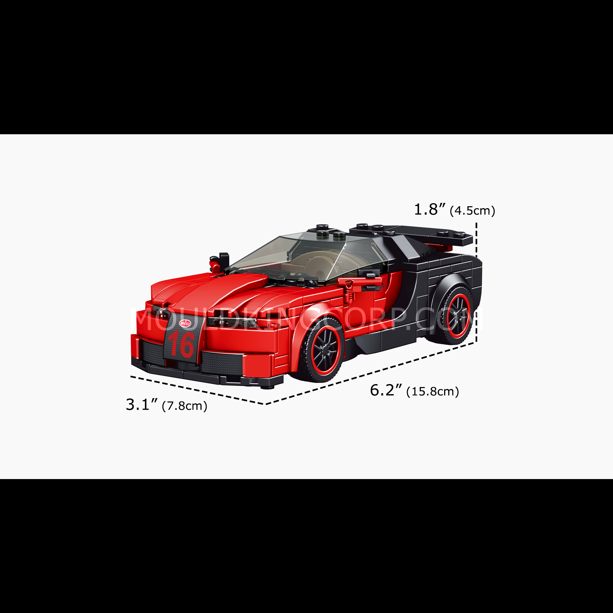 Mould King 27027 Veyron Supercar Building Blocks Set - 370 PCS STEM Educational Toy for Kids & Adults | Perfect for Creative Play, Gift Giving & Car Model Collection