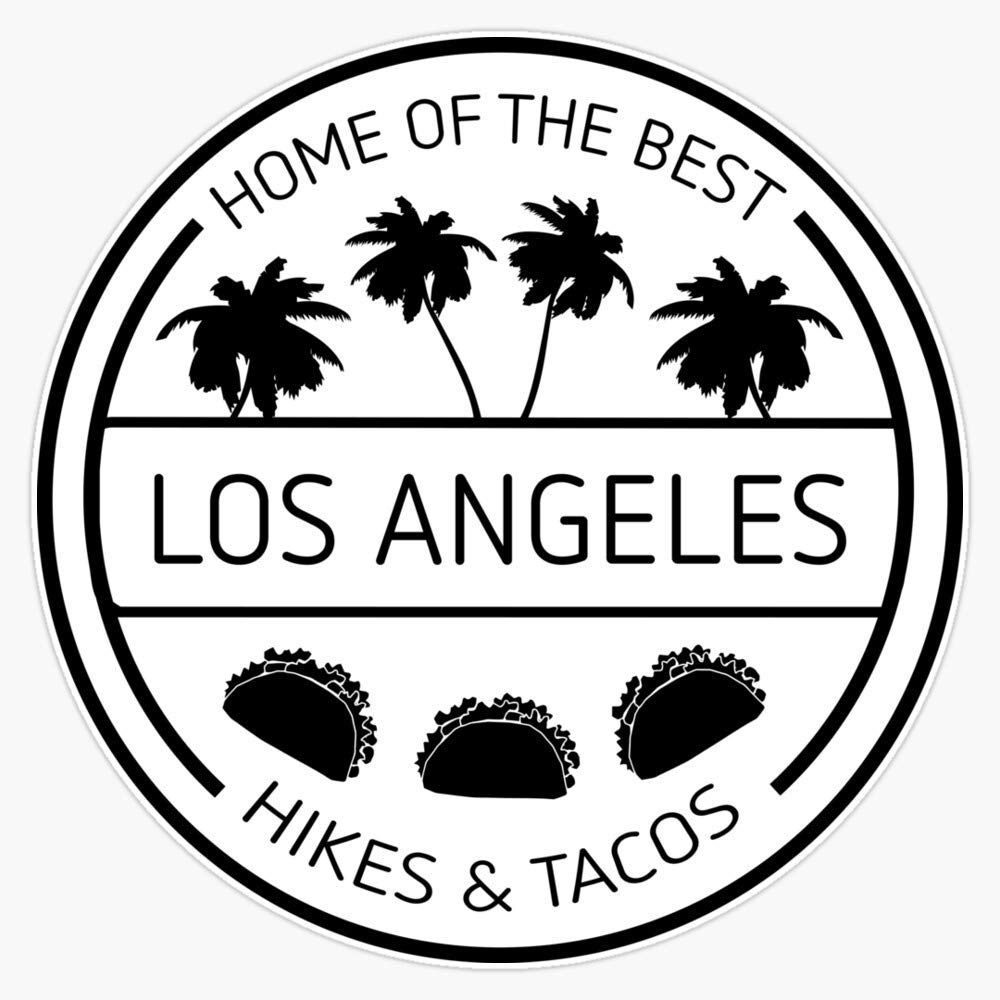 La Hikes and Tacos Letterkenny Vinyl Bumper Sticker - 5 Inch Waterproof Decal for Cars, Laptops & Outdoor Gear | Funny Travel Adventure Sticker