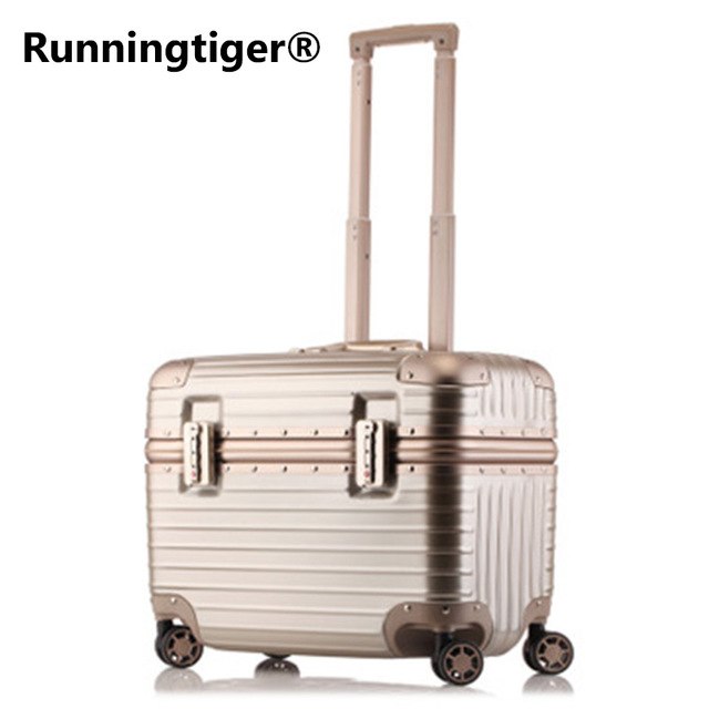 18 Inch Aluminum Rolling Luggage - Airline Approved Carry-On Suitcase for Business Travel & Computer Laptop Trolley Case | Perfect for Business Trips, Weekend Getaways & Office Commutes