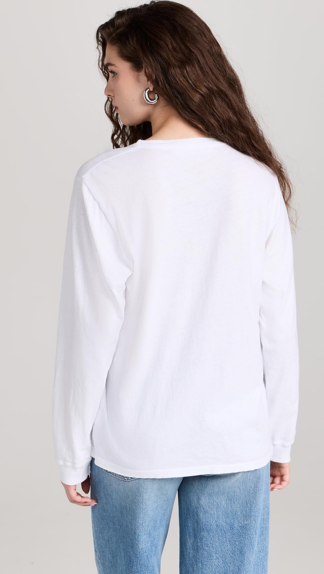 MOTHER Women's Long Sleeve Rowdy T-Shirt - Soft Cotton Casual Top for Everyday Wear | Perfect for Layering, Work, and Weekend Outfits