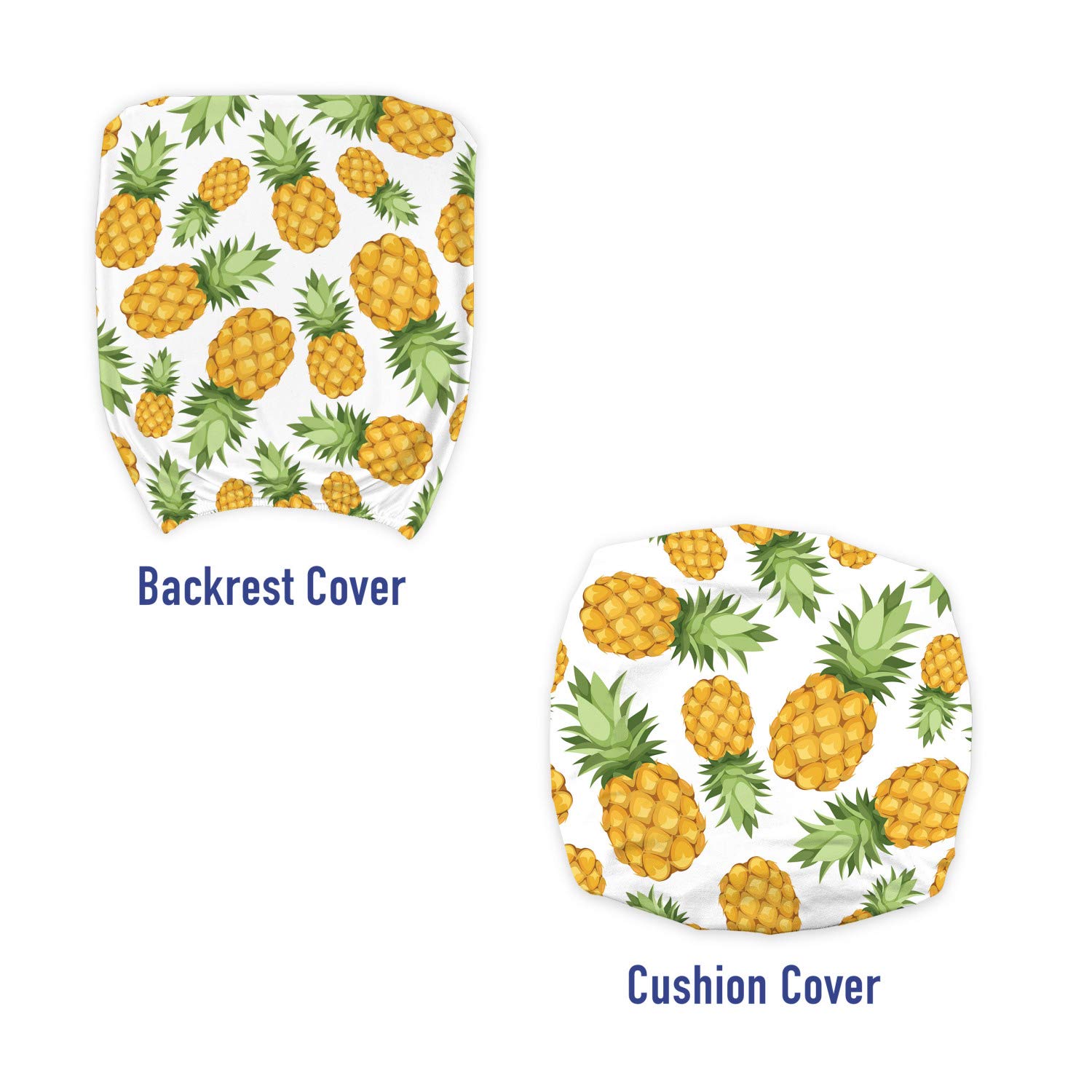 Ambesonne Pineapple Office Chair Slipcover - Tropical Fruit Stretch Fabric Cover for Home & Office