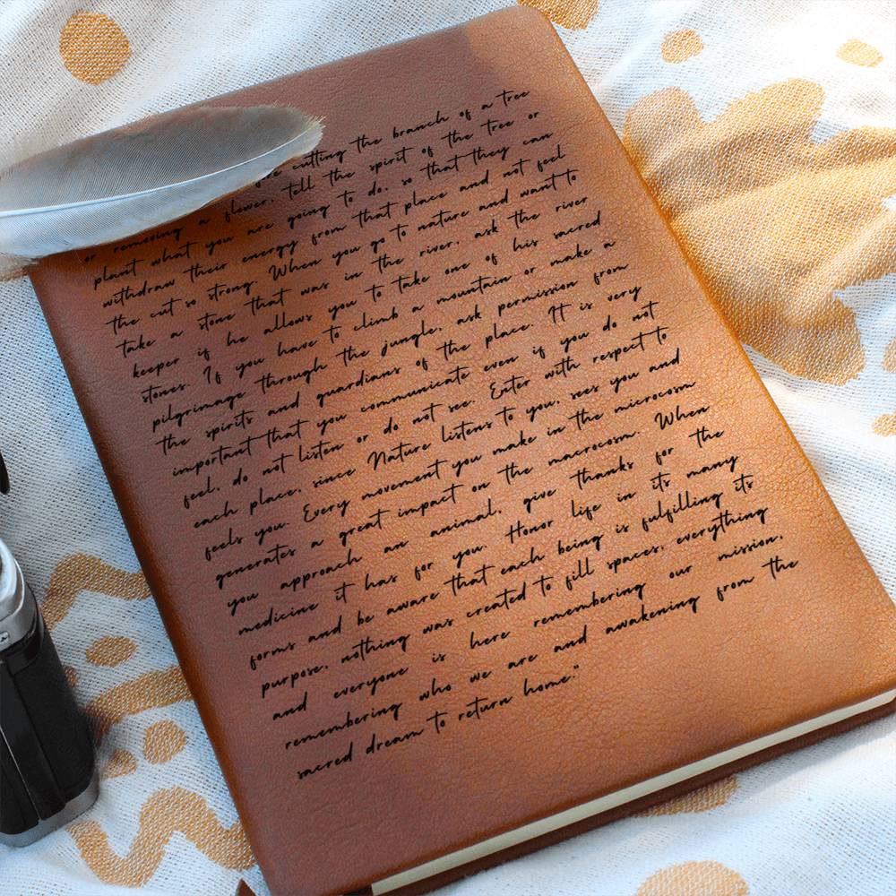 Spiritualism Journal - Vegan Leather Notebook for Nature Spirits & Meditation - Perfect for Journaling, Manifestation & Spiritual Growth