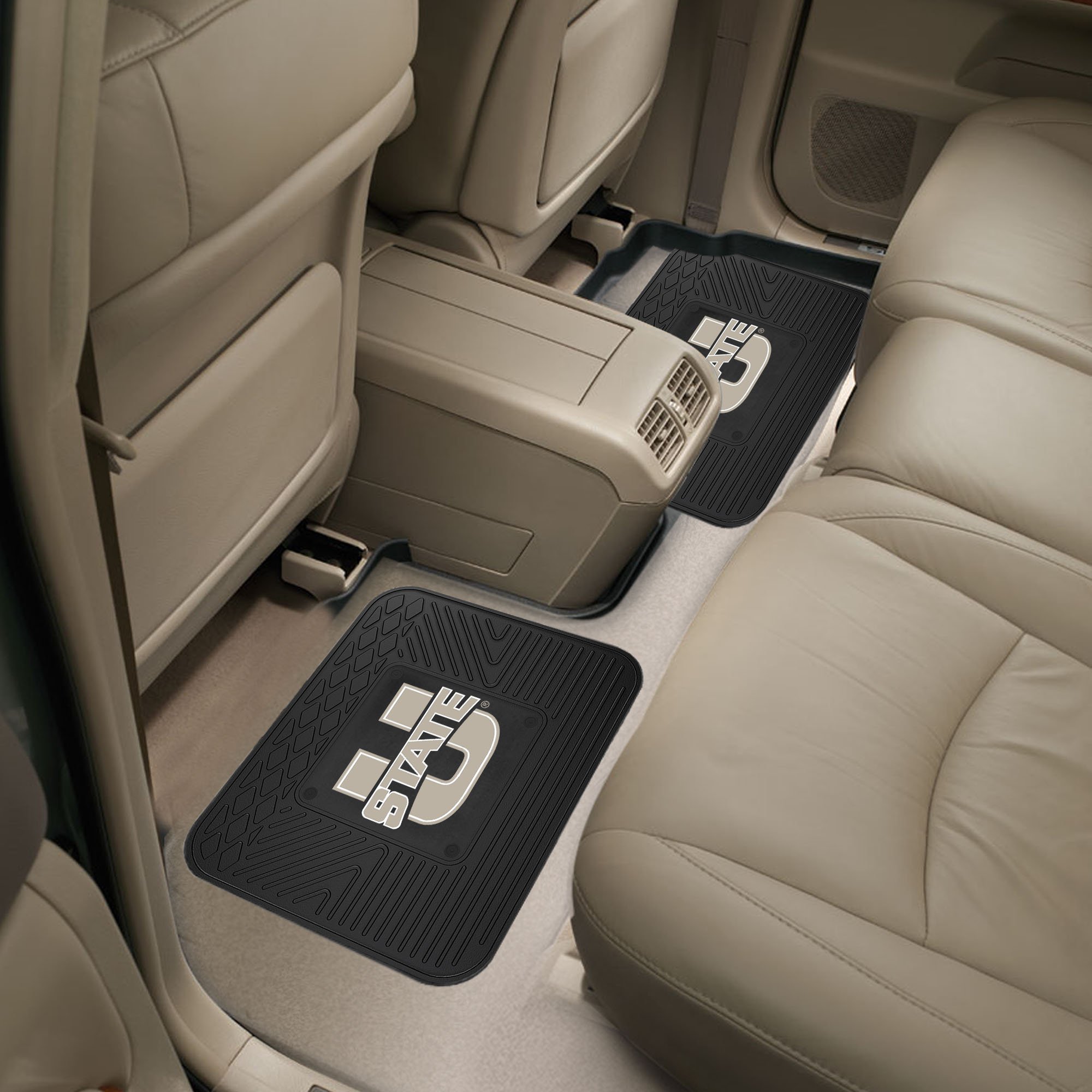 Utah State University Car Seat Mats - 2-Piece Set for Back Seat Protection | Custom Fit Floor Liners for College Fans & Alumni | Perfect for Road Trips, Daily Commute & School Events