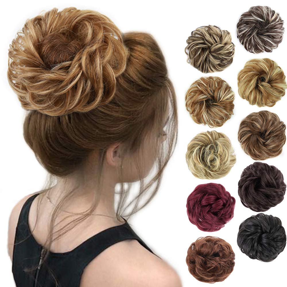 Curly Synthetic Messy Hair Bun Hair Scrunchies Extension - Perfect for Messy Bun Hairstyles, Ponytail Accessories & Everyday Hair Styling