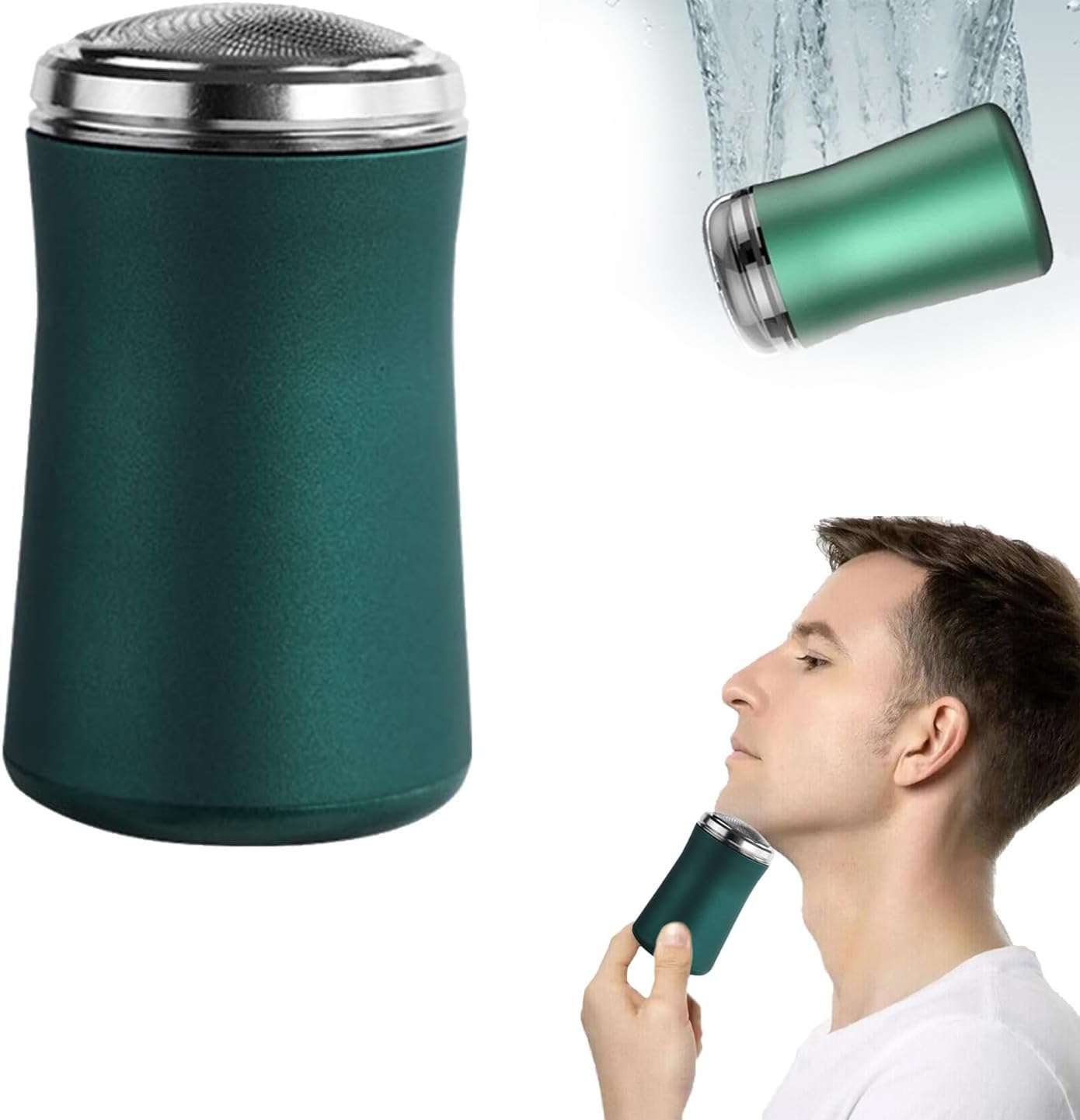 Vivpping Pocket Size Washable Electric Razor for Men - Portable Travel Shaver with USB Charging, Waterproof & Cordless Design - Best Gift for Dad, Husband (Green) | Perfect for Business Trips, Gym, Camping & Daily Use