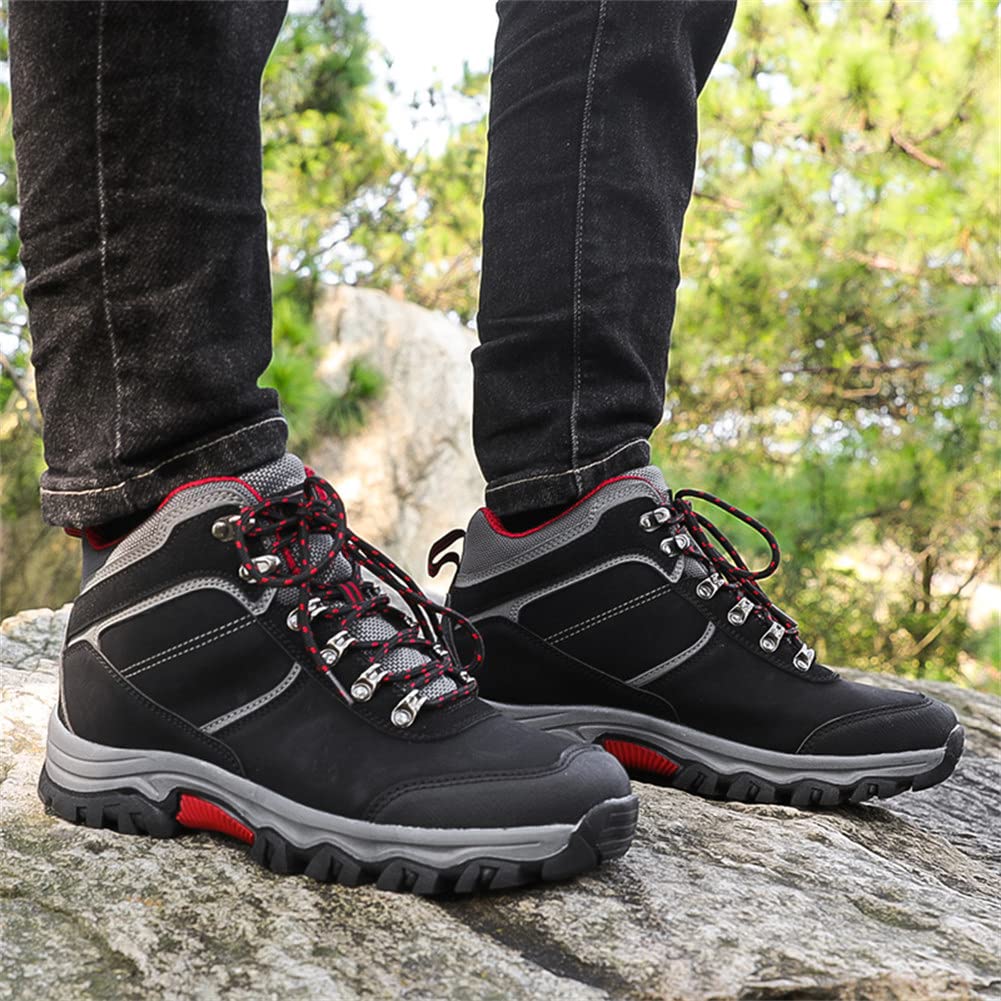 Men's Waterproof Hiking Boots - Lightweight Ankle Boots with Multi-Terrain Lugs | Durable & Sturdy Camouflage Design for Outdoor Work & Adventure | Perfect for Hiking, Camping, and Mountain Climbing