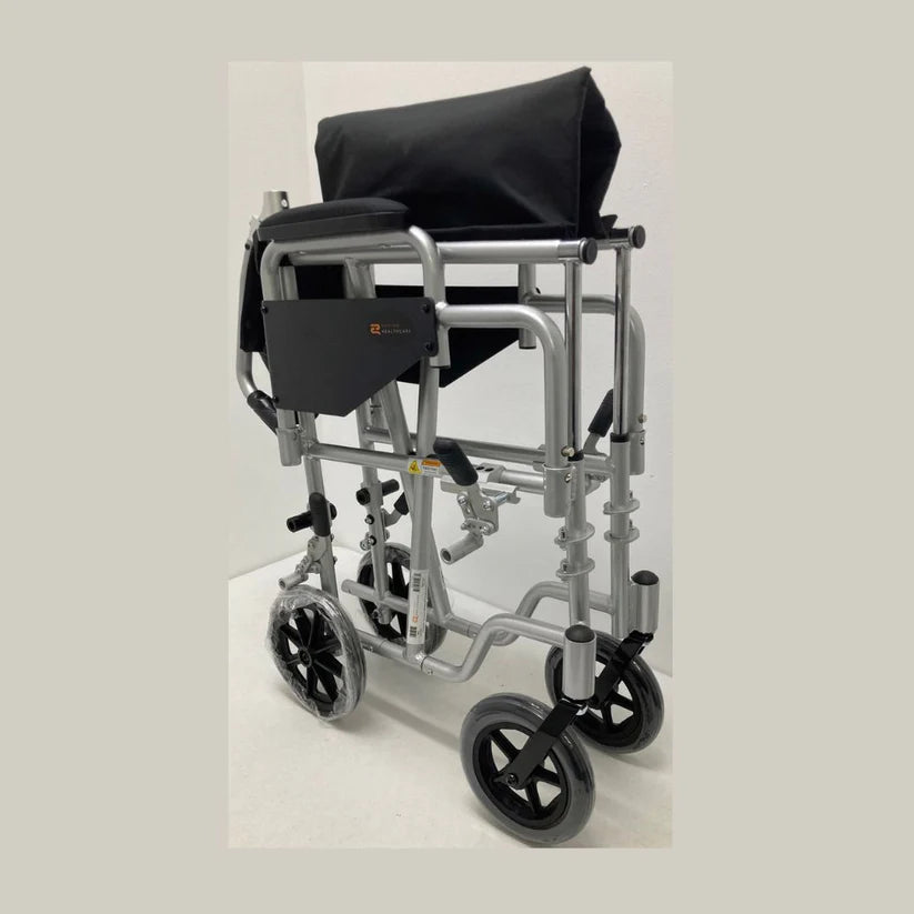Lightweight Folding Wheelchair and Transport Chair - Portable Mobility Aid for Seniors & Disabled - Ideal for Travel, Hospitals, and Home Use