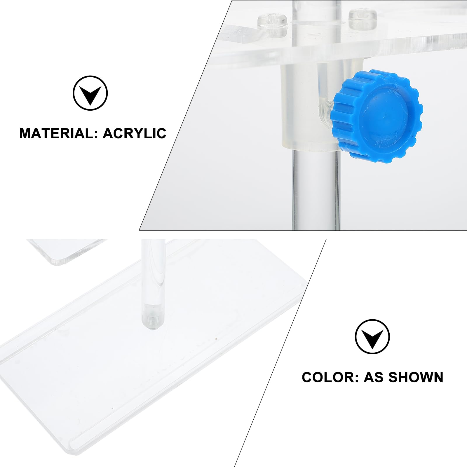 Adjustable Height Acrylic Funnel Stand with Holes - Durable Kitchen Funnel Holder for Bottle Filling, Lab Experiments & School Science Projects - Perfect for Home Brewing, DIY Crafts and Chemistry Labs
