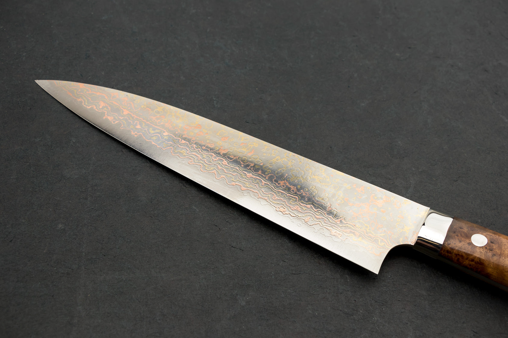 Takeshi Saji VG10W Rainbow Damascus Gyuto Chef Knife 240mm - Premium Japanese Kitchen Knife for Professional Chefs & Home Cooking