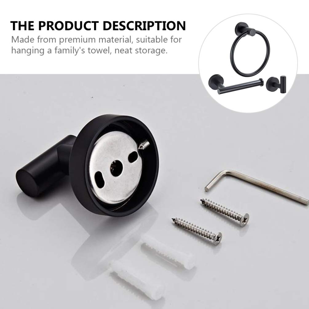 Cabilock 3-Piece Wall-Mounted Towel Ring Set - Stainless Steel Bathroom Towel Holder & Hanging Rod for Bath Towels - Perfect for Home, Spa, and Hotel Bathroom Organization