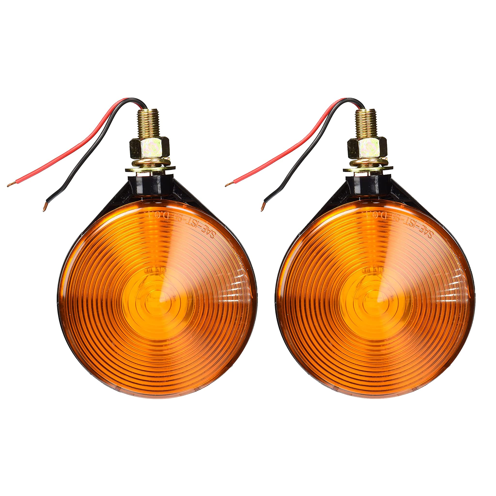 Peterson Manufacturing V313AA Black Turn Signal Lights (2-Pack) - Durable & Bright for Trucks, Trailers & Commercial Vehicles