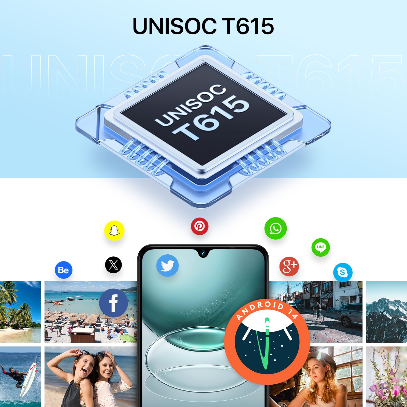 UMIDIGI G100 Unlocked Android 14 Smartphone - 6.9
