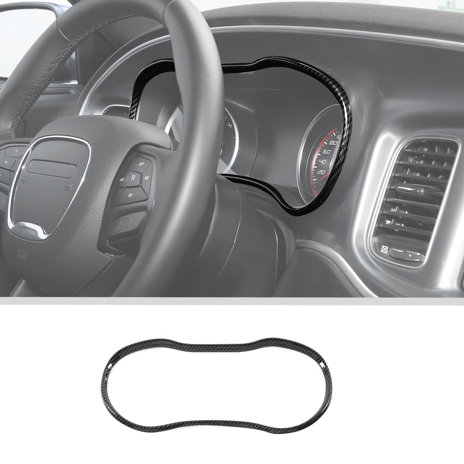 Premium ABS Carbon Fiber Center Console Dashboard Trim for 2015-2024 Dodge Charger | Interior Upgrade Accessory | Enhanced Driving Experience & Luxury Feel