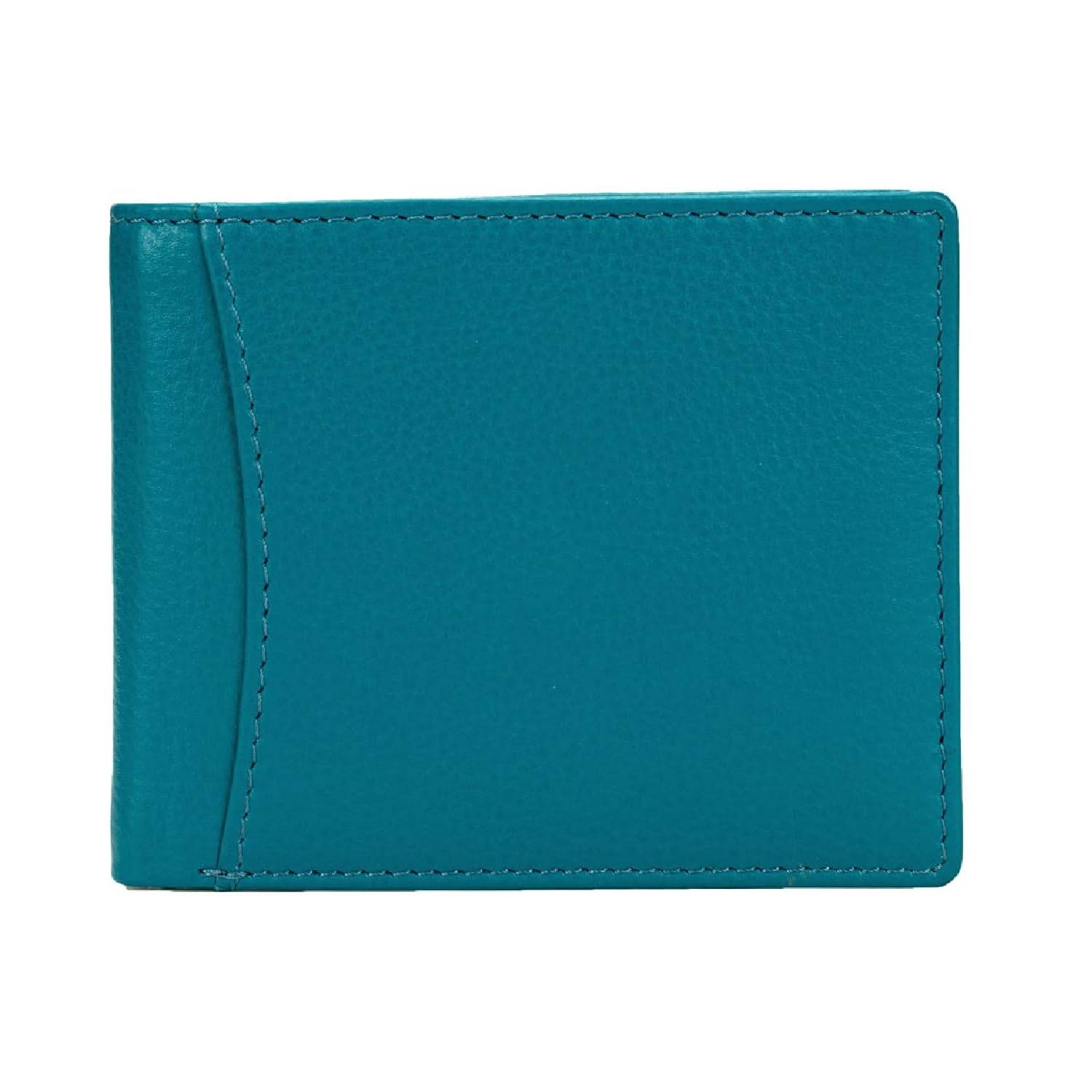 Men's Genuine Leather RFID Blocking Wallet - Slim Bifold Wallet for Men with Card Slots & Cash Pocket, Aqua Blue, Perfect for Everyday Use & Travel