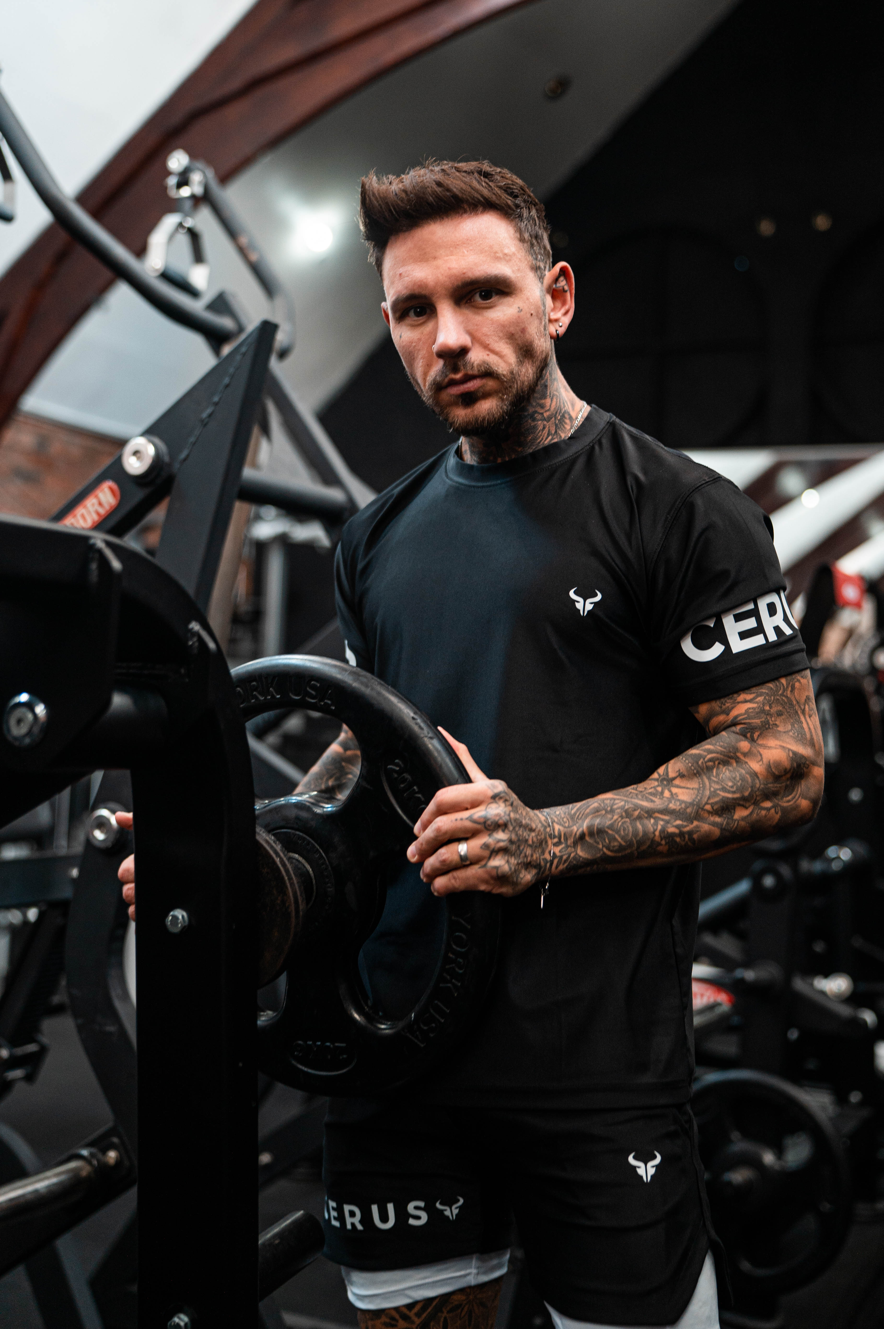Cerus Black Apex Men's T-Shirt - Premium Cotton Crew Neck Tee for Casual Wear & Gym Workouts | Slim Fit Comfort Shirt for Everyday Style